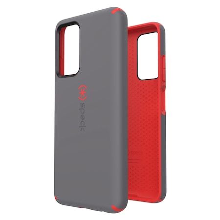Speck Presidio Impact Hero Case For Samsung Galaxy A03s, Moodey Grey And Turbo Red 144512-9228